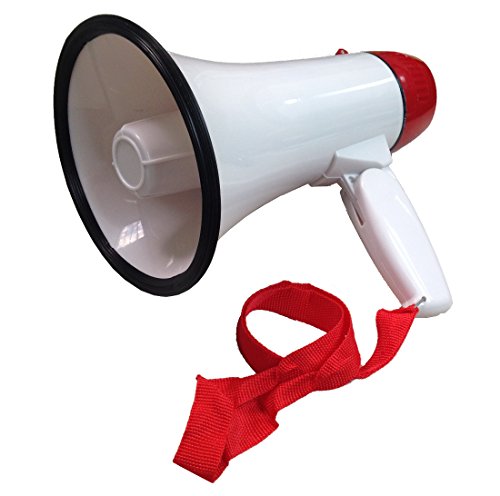 Portable Megaphone 20 Watt Power Megaphone Speaker Bullhorn Voice And Siren/Alarm Modes With Volume Control And Strap - Ideas In Life
