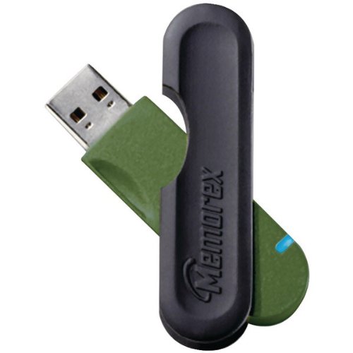 Memorex Travel Drive CL 16 GB USB 2.0 Flash Drive with MRX Lock 32020019637 (Green)