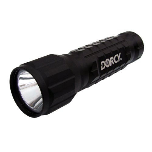 Dorcy 41-4284 120 Lumen LED Metal Gear Flashlight with Holster and 3 AAA Batteries (Black)