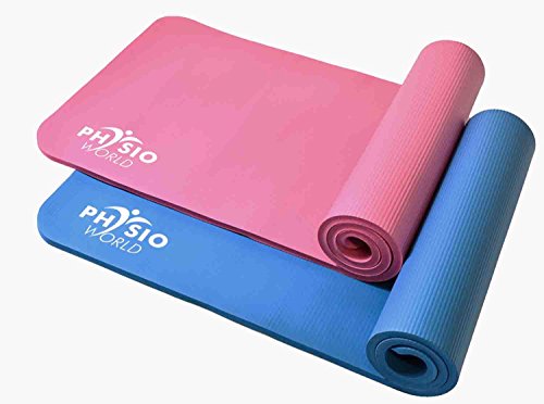PhysioWorld 10mm & 15mm Thick Exercise Mats - Perfect for Pilates , Gym