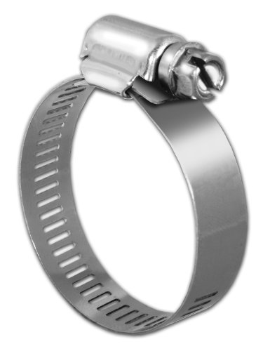 Pro Tie 33002 SAE Size 08 Range 1/2-Inch-29/32-Inch Regular Duty All Stainless Hose Clamp, 10-Pack
