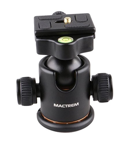 Mactrem BK-03 Photography Camera Tripod Ball Head Ballhead+Quick Release Plate with Gradienter
