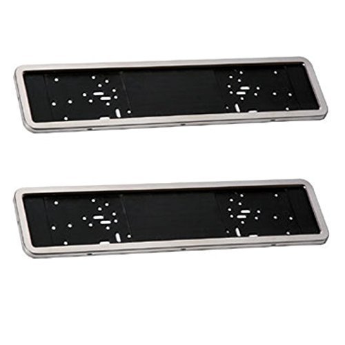 2X CHROME NUMBER PLATE HOLDER SURROUND FOR FORD KUGA S-MAX GALAXY PUMA RANGER KA