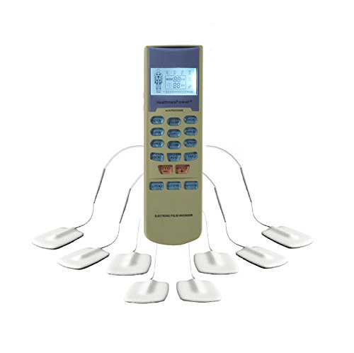 Handheld Tens Unit 15 Mode Electronic Pulse Massager-palm digital personal powerful hand held massagers electric pulse stimulator, back and shoulder massager great for carpal tunnel muscles, Highest Quality-Doctor Recommended, Safe & effective TENS unit. HealthmateForever YK15 (Green) massagers for back pain
