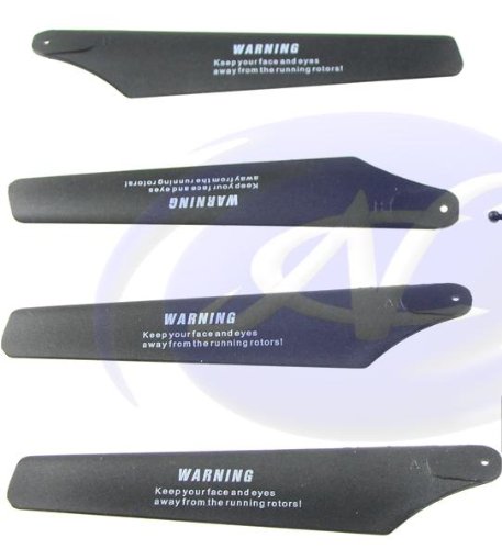 BRAND NEW & GENUINE UDI-U13A RC HELICOPTER REPLACEMENT BLADES SET - 1 SET = 4 BLADES (2 UPPERS & 2 LOWERS)