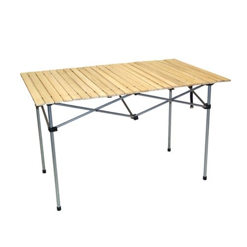 Large Wood Top Outdoor Collapsible Folding Table