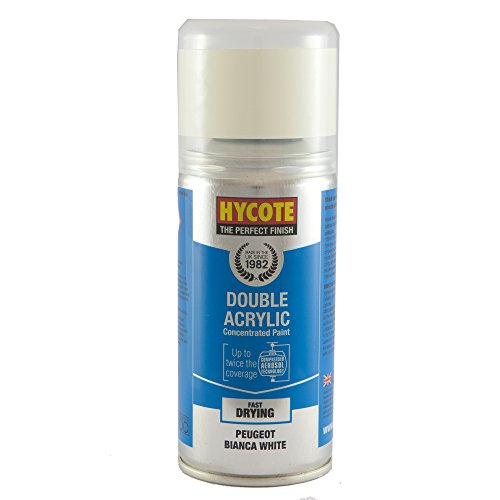 Hycote XDPG604 Double Acrylic Spray Paint for Peugeot 150 ml - Bianca White