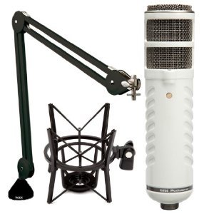 Rode Podcaster Booming Kit: Podcaster, PSA1 Arm, and PSM1 shock mount