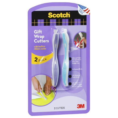 Scotch Gift Wrap Cutter - 2 Pack - Colors May Vary