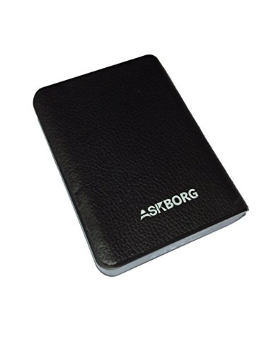 Askborg ChargeCube 10400mAh Power Bank Powerbank External Battery Charger for iPhone, iPad, Samsung, Nexus, HTC and More, more than 10000mAh - PU Leather - Black