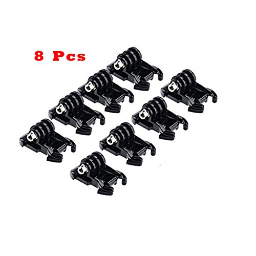 Vicdozia 8 Pcs Horizontal Surface Quick Release Buckle Mount Clip Accessory for Gopro Hero 4 3+ 3 2 1, Hero 3 Plus Camera