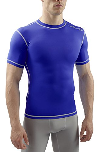 Sub Sports DUAL Men's Compression Base Layer Short Sleeve Top - Royal - M
