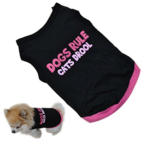 Voberry Pet Dog Puppy Cat Classic Quote T-shirt Doggy Clothes Cotton Shirts (XS)