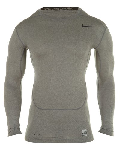 Nike Mens Core 2.0 Compression Long Sleeve LS Top Carbon Heather/Black 449794-702 Size 2X-Large
