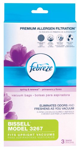 Febreze Bissell Bag 3267 Replacement Vacuum Bag, 3-Pack