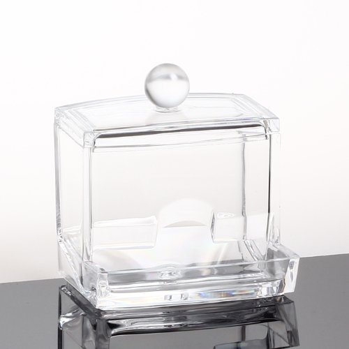 Crystal Clear Acrylic Cotton Ball/swab Box