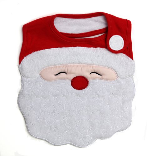 Santa's Face Side-Close Feeder Bib, Frenchie Mini Couture