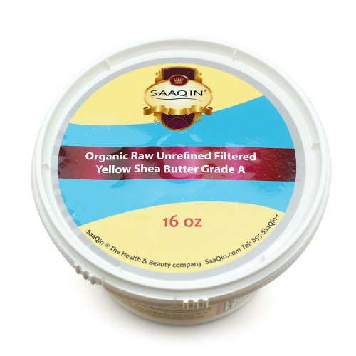 Raw Unrefined CREAMY FILTERED Shea Butter 16 Oz AND 1 Lb of Raw Black Soap
