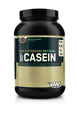 Optimum Nutrition 100% Casein Protein, Naturally Flavored Chocolate Creme, 2 Pound
