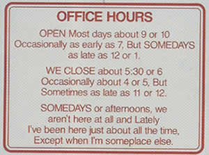 Office Hours Gag Sign