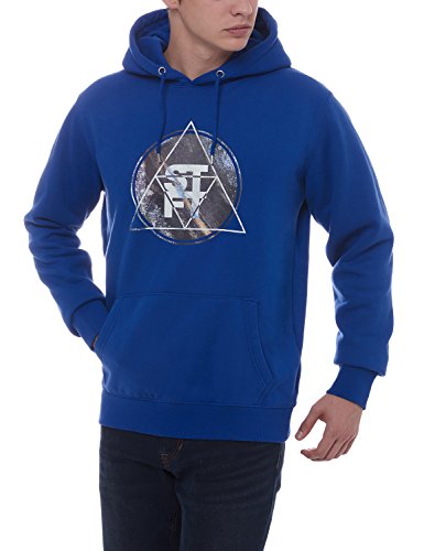 Stone Feather Men's Long Sleeve Cotton Fleece Hoodie Pullover Sweatshirt (XL, Royal Blue)