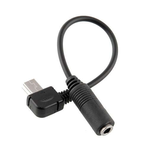 3.5mm Mini USB Microphone Adapter Cable External Cord for Gopro Hero3 Camera Black