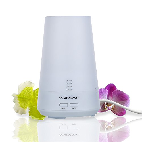 Aromatherapy Essential Oil Diffuser and Humidifier with 4 Timer Settings & 7 Colors LED Changing Light - 100ml