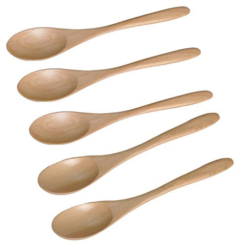 Miraclekoo Schima Superba Wood Spoon,7.5 Inch,5 Pcs