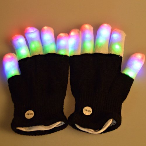 ABLEGRID® LED Gloves Party Light Show Gloves- The Best Gloving & Lightshow Dancing Gloves for Clubbing, Rave, Birthday, EDM, Disco, Halloween, Christmas Day and Dubstep Party (SL-ST-8)