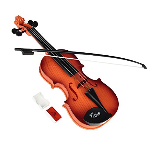 Lujex New Arrive Hot Fashion High Quality Kids Toy Mini Music Violin (Coffee)