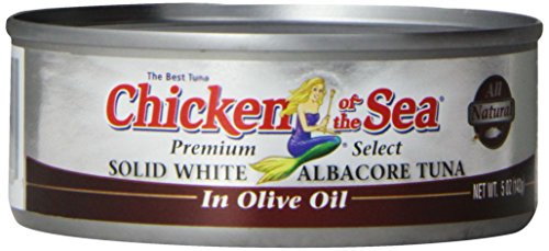 Chicken of the Sea Solid Albacore Tuna in Olive Oil, 5-Ounce (Pack of 6)