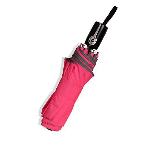 Hanmir Automatic Open/close Super Water Resistent Quick Dry Mens Womens Umbrella (Pink)