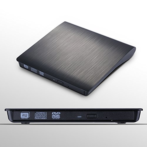 VicTop USB3.0 CD/DVD-RW Burner Writer Player External Optical Drive for Apple Macbook, Macbook Pro, Macbook Air or other Laptop/Desktops - Black