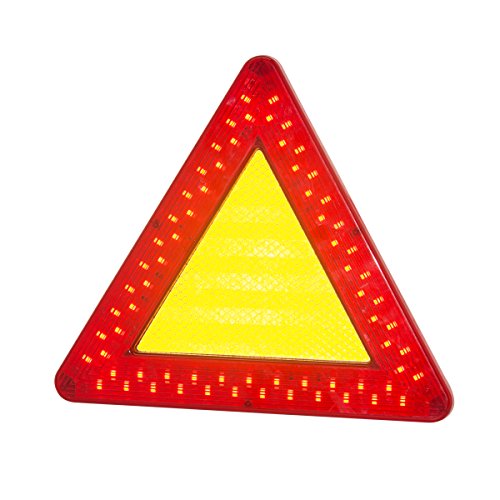 Zoweetek® 69 LED Emergency Magnet Traffic Warning Triangle for Car Vehicle LED Passively Reflective Emergency Road Hazard Safety Warning Servical Tool Built-in 5200mAH Lithium-ion battery