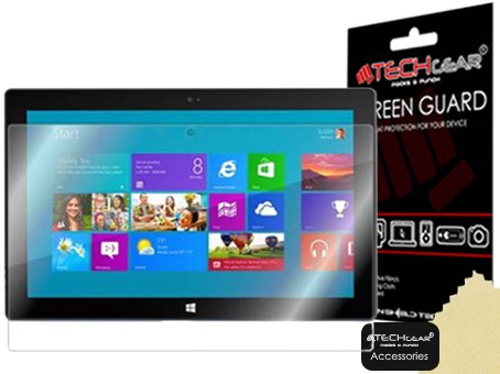 TECHGEAR® **PACK OF 2** Microsoft Surface RT / Pro Windows 8 Tablet CLEAR Screen Protector with cleaning cloth