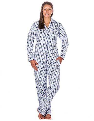 Noble Mount Womens Premium 100% Cotton Flannel Pajama Sleepwear Set
