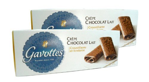 Gavottes - Crispy Lace Crepes From France covered in Milk Chocolate 2 Packs 2x18 Crepes 2x3.17oz