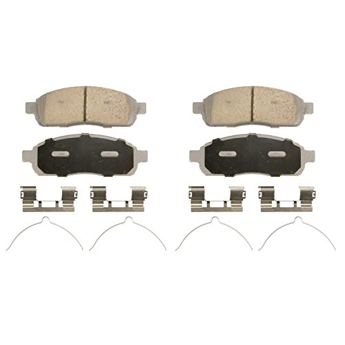 Wagner ThermoQuiet QC1083 Ceramic Disc Pad Set With Installation Hardware, Front