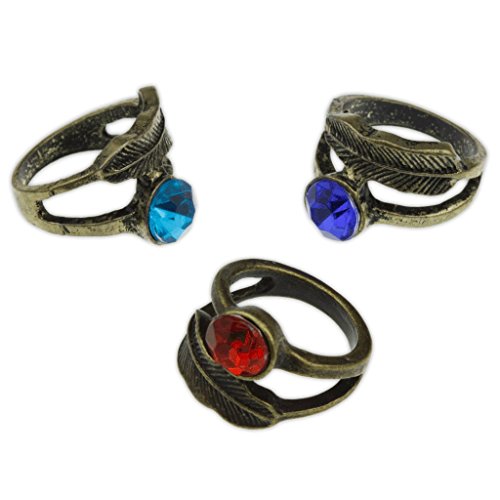 Bronze Vintage Leaf with Stones Prime Rings - Perfect Jewelry Accessories for Women Girls and Teen Girls