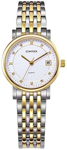 Comtex Women's Quartz Watch Gold Tone with Stainless Steel Fashion Watches