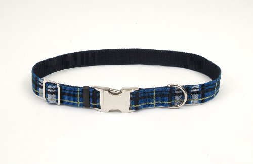 Pet Attire Weave Dog Collar, 18-26-Inches, Plaid