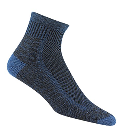 Wigwam Men's Cool-Lite Mid Hiker Pro Quarter Length Sock,Medium,Dark Denim