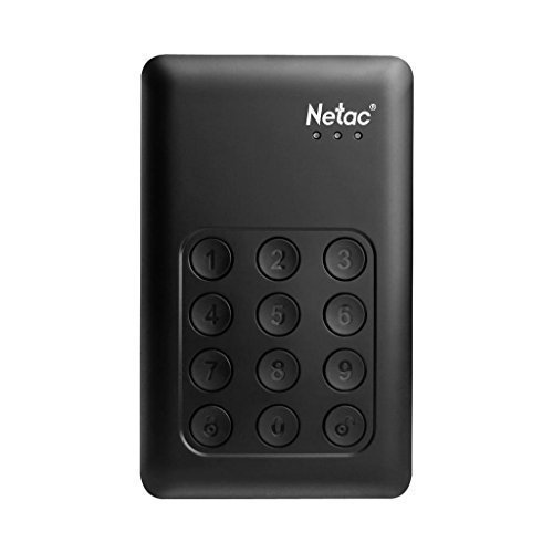 Netac QiDun? Series K390 USB 3.0 2.5 1T Independent Keypad Lock AES 256-bit Hardware Encryption External Hard Drive