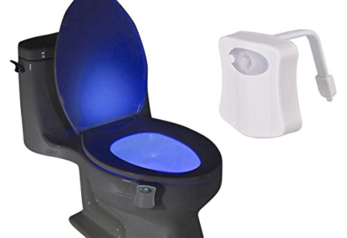 Starsea, New Motion Activated LED Toilet Night Light, Toilet Bowl Light, Motion Sensing Night Light - 8 colors Changes