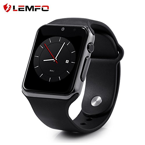 LEMFO IW08 Smart Watch Cell Phone Fitness Tracker Bluetooth WristWatch with Camera for Android Smartphones