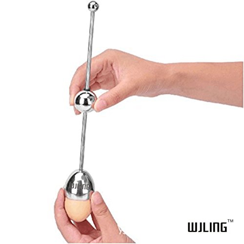 WJLING Stainless Steel Egg Shell Cracker,Opener, Separator and Cutter,the Top of the Egg Shell?Premium Tool for Removing Top of Soft or Hard Boiled Eggs