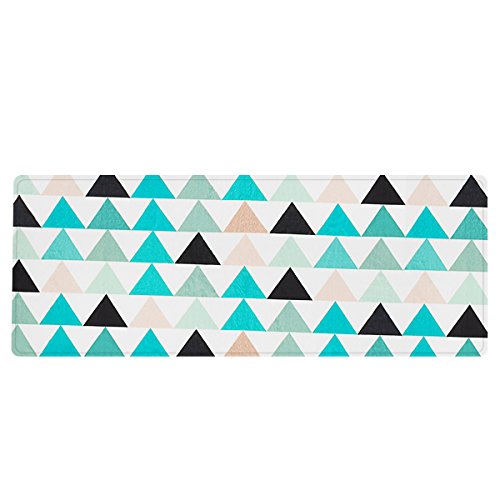 Norcho Non-slip Soft Bedroom Livingroom Mat Comfortable Triangle Stripe Shape Pattern Kitchen Rug 46.45x17.12x0.47inch