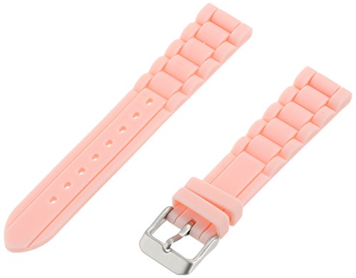 Hadley-Roma Women's LS3320RH 180 18-mm Pink Genuine Silicone Watch Strap