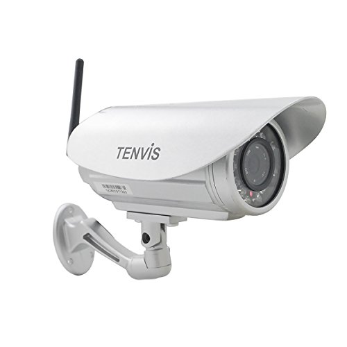 TENVIS IP391W Outdoor Wireless Waterproof Bullet IP/Network Security Surveillance Camera, Support Smart Phone Remote View, Screen Capture, with 10m Night Vision, Motion Detection with Instant Alert