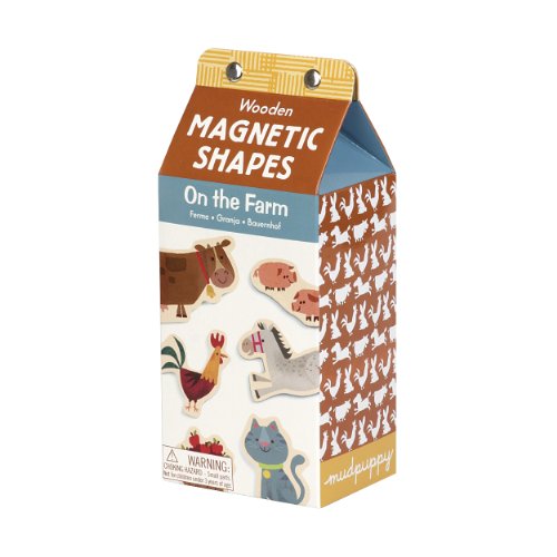 Mudpuppy On the Farm Wooden Magnetic Shapes